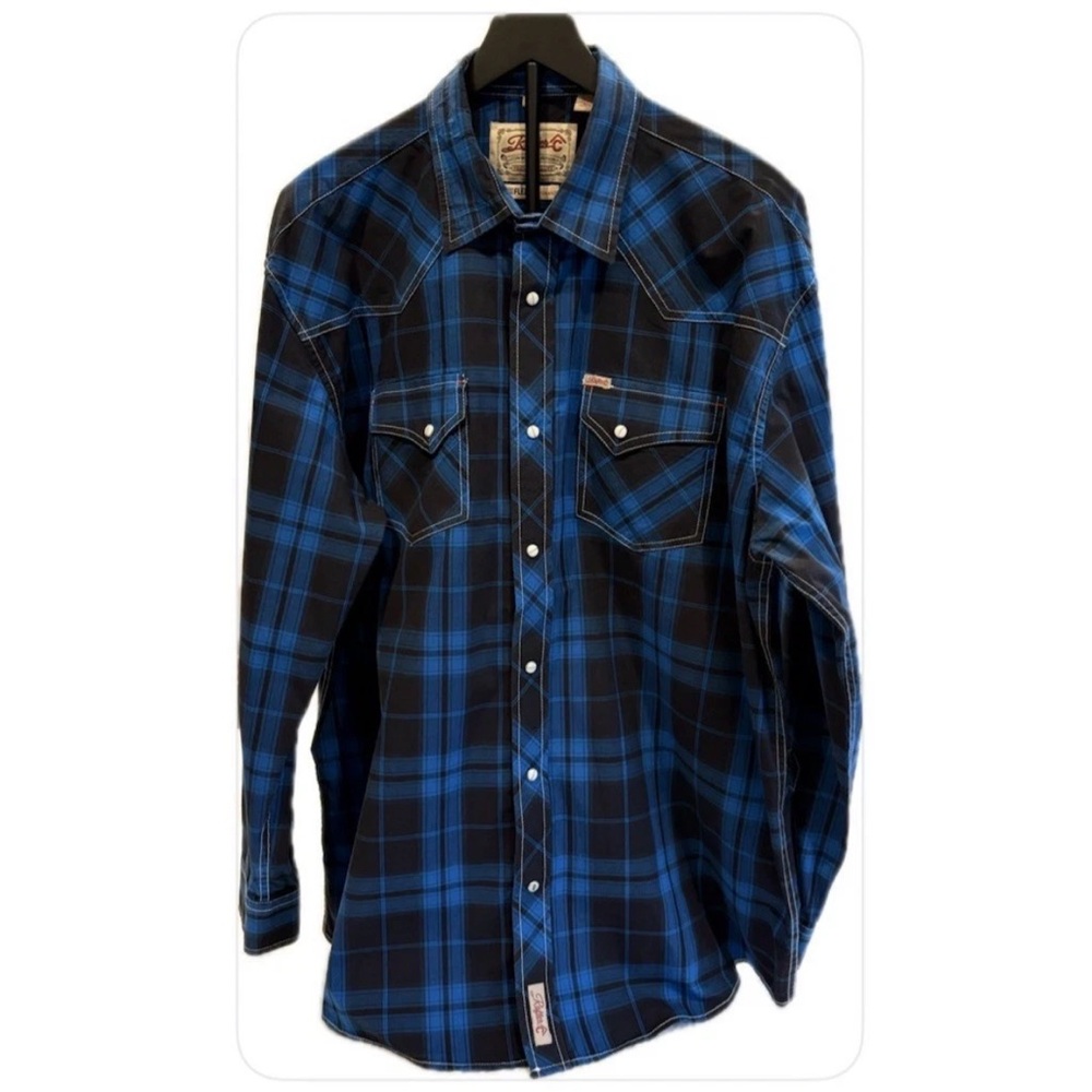 Rafter C Cowboy Collection NWOT Western Pearl Snap Long Sleeves Shirt 2XL